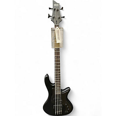 Used Schecter Guitar Research Stiletto Stealth 4 Black Electric Bass Guitar