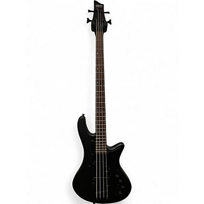 Used Schecter Guitar Research Stiletto Stealth 4 Satin Black Electric Bass Guitar