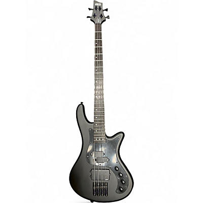 Used Schecter Guitar Research Stiletto Stealth 4 Satin Black Electric Bass Guitar