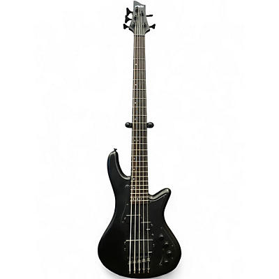 Used Schecter Guitar Research Stiletto Stealth-5 Black Electric Bass Guitar