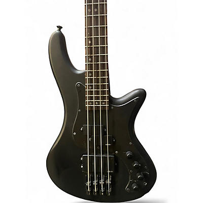 Used Schecter Guitar Research Stiletto Stealth Satin Black Electric Bass Guitar