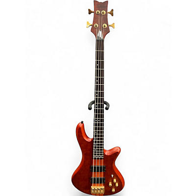 Used Schecter Guitar Research Stiletto Studio 4  Satin Honey Electric Bass Guitar