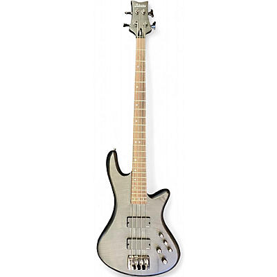 Used Schecter Guitar Research Stiletto Studio 4 Satin See-Thru Black Electric Bass Guitar