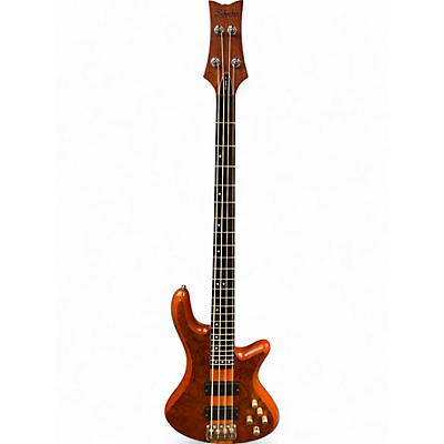 Used Schecter Guitar Research Stiletto Studio 4 String Fretless Satin Honey Electric Bass Guitar