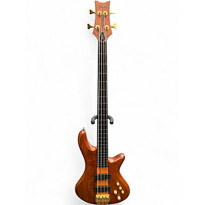 Used Schecter Guitar Research Stiletto Studio 4 String Fretless Satin Honey Electric Bass Guitar