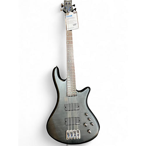 Used Schecter Guitar Research Stiletto Studio 4 String Grey Electric Bass Guitar Grey
