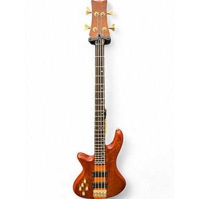 Schecter Guitar Research Used Schecter Guitar Research Stiletto Studio 4 String Lefty Honey Burst Electric Bass Guitar