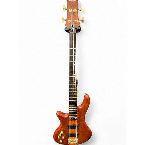 Schecter Guitar Research Used Schecter Guitar Research Stiletto Studio 4 String Lefty Honey Burst Electric Bass Guitar Honey Burst