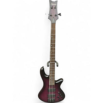 Used Schecter Guitar Research Stiletto Studio 4 String TRANSPARENT PURPLE BURST Electric Bass Guitar