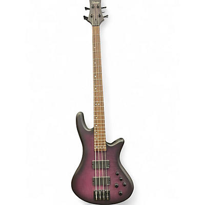 Used Schecter Guitar Research Stiletto Studio 4 Trans Purple Electric Bass Guitar