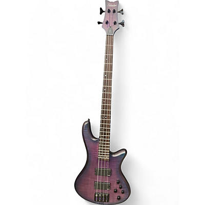 Schecter Guitar Research Used Schecter Guitar Research Stiletto Studio 4 Transparent Purple Electric Bass Guitar