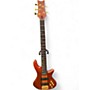 Used Schecter Guitar Research Stiletto Studio 5 String Amber Electric Bass Guitar Amber