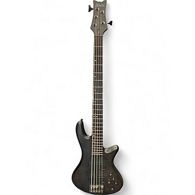 Used Schecter Guitar Research Stiletto Studio 5 String BLACK Electric Bass Guitar