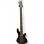Used Schecter Guitar Research Stiletto Studio 5 String Blue Electric Bass Guitar Blue