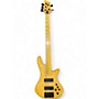 Used Schecter Guitar Research Stiletto Studio 5 String Fretless Natural Electric Bass Guitar Natural