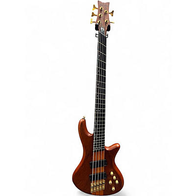Used Schecter Guitar Research Stiletto Studio 5 String HONEY Electric Bass Guitar