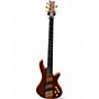 Used Schecter Guitar Research Stiletto Studio 5 String HONEY Electric Bass Guitar HONEY