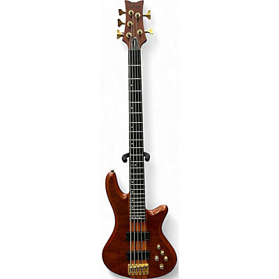 Schecter Guitar Research Used Schecter Guitar Research Stiletto Studio 5 String HONEY SATIN Electric Bass Guitar