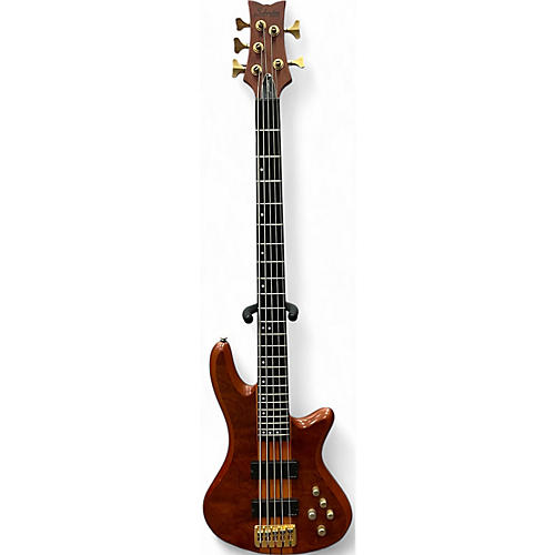 Schecter Guitar Research Used Schecter Guitar Research Stiletto Studio 5 String HONEY SATIN Electric Bass Guitar HONEY SATIN