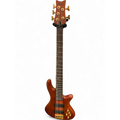 Used Schecter Guitar Research Stiletto Studio 5 String HONEY SATIN Electric Bass Guitar