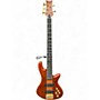 Used Schecter Guitar Research Stiletto Studio 5 String Honey Satin Electric Bass Guitar Honey Satin