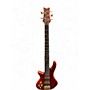 Used Schecter Guitar Research Stiletto Studio 5 String Left Handed Satin Honey Electric Bass Guitar Satin Honey