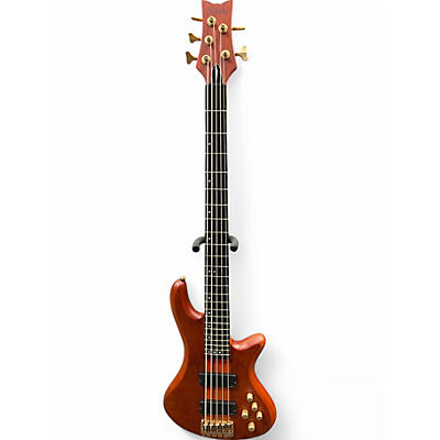 Used Schecter Guitar Research Stiletto Studio 5 String Natural Electric Bass Guitar
