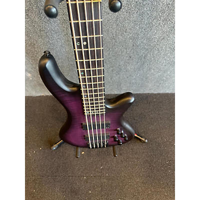 Schecter Guitar Research Used Schecter Guitar Research Stiletto Studio 5 String Purple Electric Bass Guitar