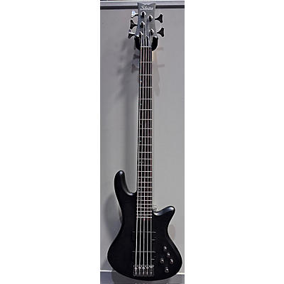 Schecter Guitar Research Used Schecter Guitar Research Stiletto Studio 5 String SATIN SEE THRU BLACK Electric Bass Guitar