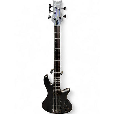 Used Schecter Guitar Research Stiletto Studio 5 String SEE THRU SATIN Electric Bass Guitar