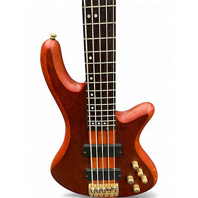 Used Schecter Guitar Research Stiletto Studio 5 String Satin Honey Electric Bass Guitar