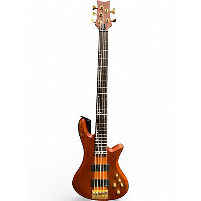 Schecter Guitar Research Used Schecter Guitar Research Stiletto Studio 5 String Satin Red Electric Bass Guitar