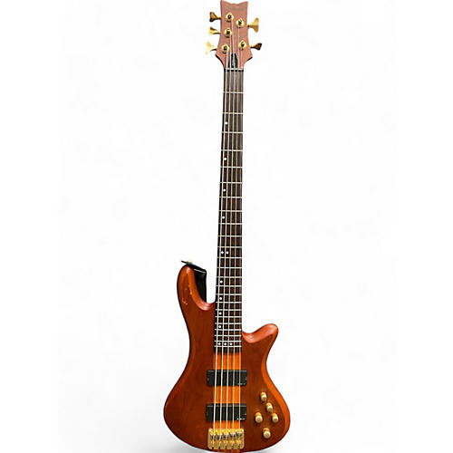 Schecter Guitar Research Used Schecter Guitar Research Stiletto Studio 5 String Satin Red Electric Bass Guitar Satin Red