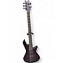 Used Schecter Guitar Research Stiletto Studio 5 String Trans Purple Electric Bass Guitar Trans Purple
