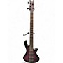 Used Schecter Guitar Research Stiletto Studio 5 String Trans Purple Electric Bass Guitar Trans Purple