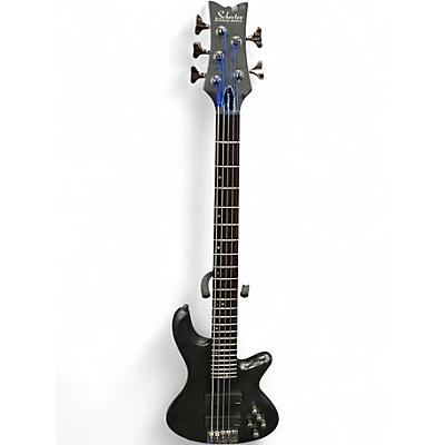Used Schecter Guitar Research Stiletto Studio 5 String black Electric Bass Guitar
