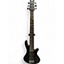 Used Schecter Guitar Research Stiletto Studio 6 String Black Electric Bass Guitar Black