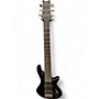 Used Schecter Guitar Research Stiletto Studio 6 String Black Electric Bass Guitar Black