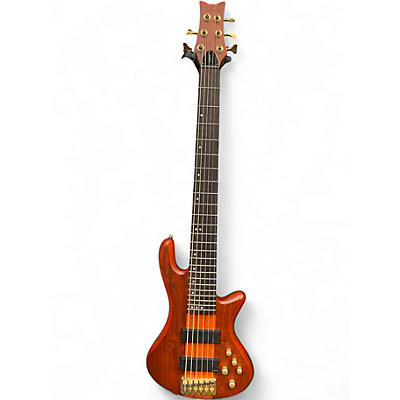Used Schecter Guitar Research Stiletto Studio 6 String SATIN HONEY Electric Bass Guitar