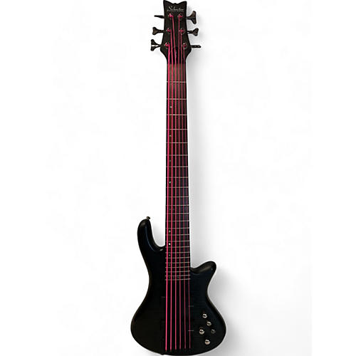 Schecter Guitar Research Used Schecter Guitar Research Stiletto Studio 6 String Satin Black Electric Bass Guitar Satin Black