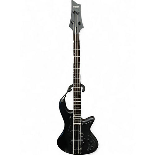 Used Schecter Guitar Research Stilleto Stealth Satin Black Electric Bass Guitar Satin Black