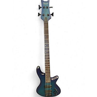 Used Schecter Guitar Research Studio 4 Blue Electric Bass Guitar