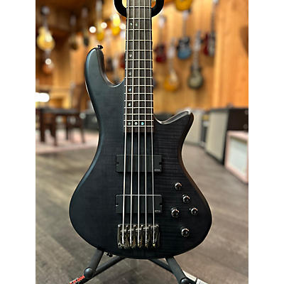 Schecter Guitar Research Used Schecter Guitar Research Studio 5 See Thru Trans Black Electric Bass Guitar