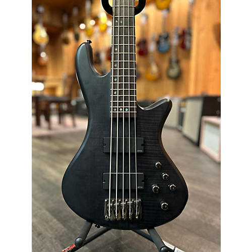 Schecter Guitar Research Used Schecter Guitar Research Studio 5 See Thru Trans Black Electric Bass Guitar see thru trans black