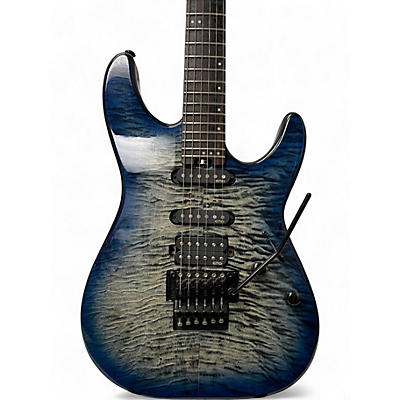 Used Schecter Guitar Research Sun Valley Super Shedder Blue Solid Body Electric Guitar
