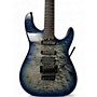 Used Schecter Guitar Research Sun Valley Super Shedder Blue Solid Body Electric Guitar Blue