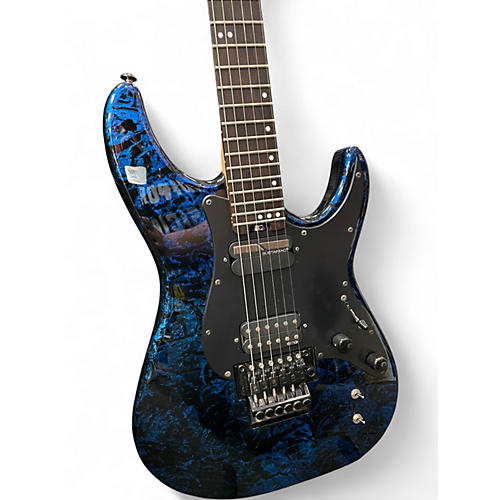 Used Schecter Guitar Research Sun Valley Super Shredder FR 6 Blue Reign Solid Body Electric Guitar Blue Reign