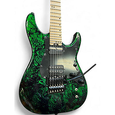 Used Schecter Guitar Research Sun Valley Super Shredder FR Green Reign Solid Body Electric Guitar