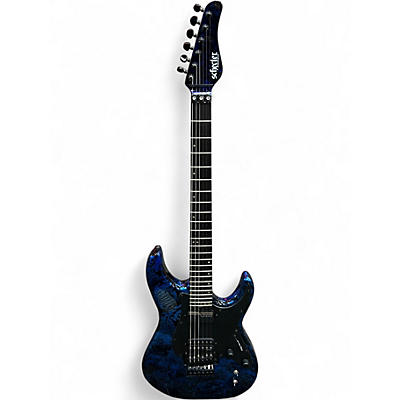 Used Schecter Guitar Research Sun Valley Super Shredder FR-S Blue Reign Solid Body Electric Guitar