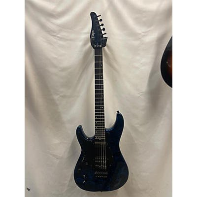 Schecter Guitar Research Used Schecter Guitar Research Sun Valley Super Shredder FR S Left Handed Blue Reign Solid Body Electric Guitar